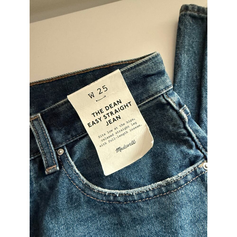 $148 New Dean Easy Straight Jean MADEWELL - 25 - Greendale - Picture 7 of 14